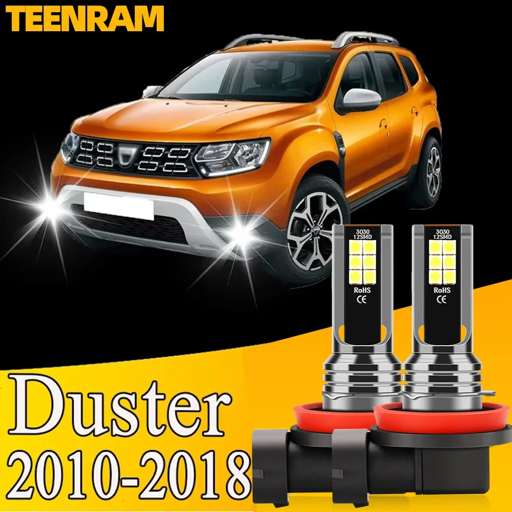 

2 шт. светодиодные фило세서리 전면 안개 전구 H8 H11 램프 3030SMD 12V Dacia Duster 2010 2011 2012 2013 2014 2015 2016 2017 2018