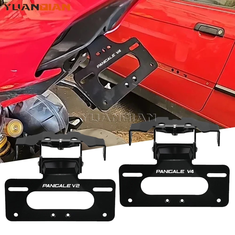 

For Ducati Panigale V2 Panigale V4 S R SP 2018 2019 2020 2021-2025 License Plate Holder Bracket Rear Tail Tidy Fender Eliminator