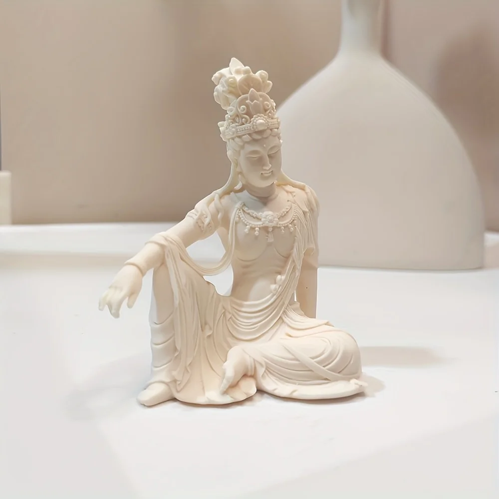 Resin Statue, Chinese Classic Guanyin Buddha Figurine, Suitable for Holiday Decorations, Office Decorations, Halloween Decorations, Tabletop Decorations, Centerpiece Decorations, Housewarming Gifts, New Year Gifts, Statue Ornaments