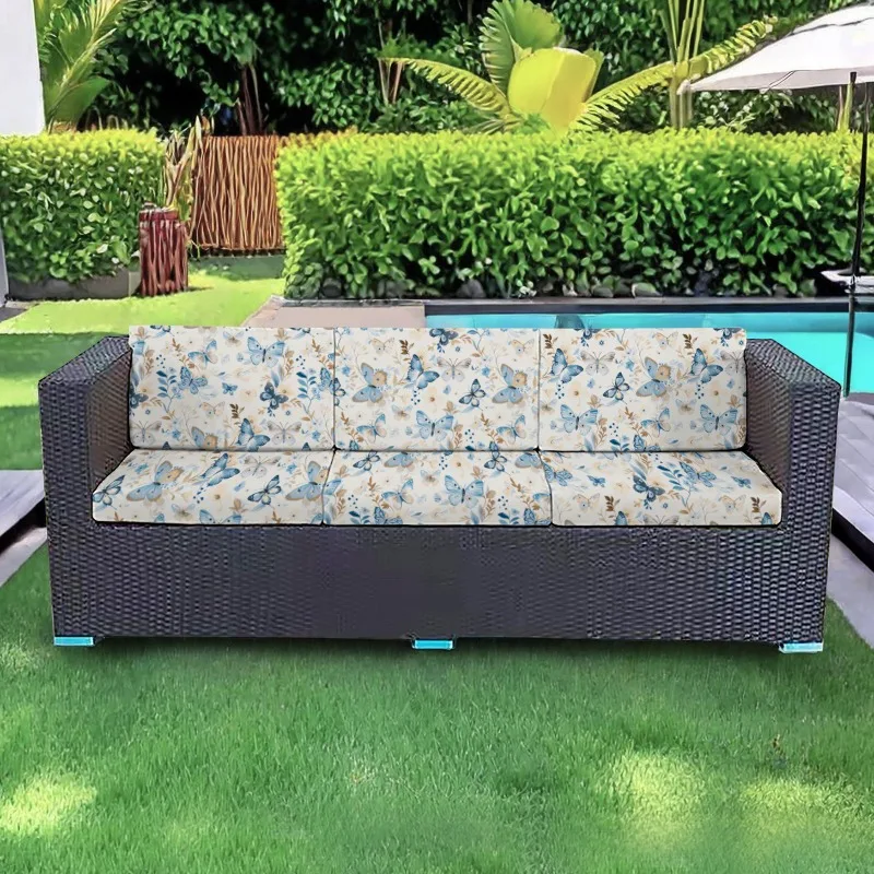 1/2/3 Seater Elastic Couch Covers for Sectional Printed Cover for Garden Furniture Cushions Outdoor Sofa Seat Cushion Cover