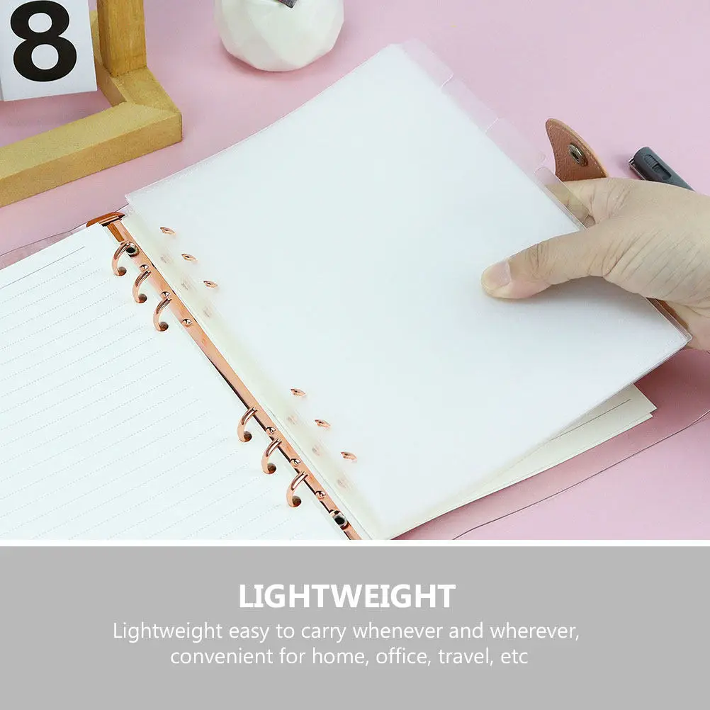 Budget Binder Insert PP Material Pre-Drilled Holes for Budget Book Organizer Portable Reusable Loose Leaf Pocket Daily Use view 3