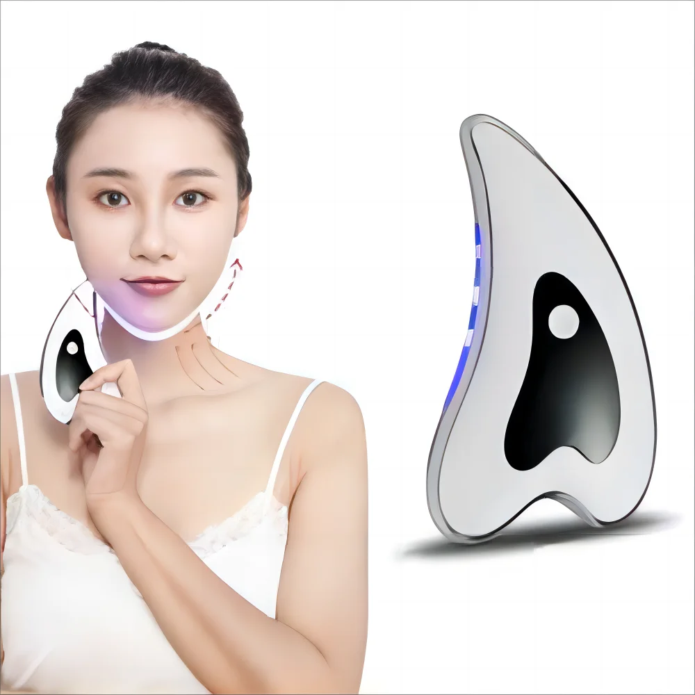 

Умная библиотека, подтяжка лица, вибрация с подогревом, электрическая пластина Гуа Ша, массажер для скульптуры лица, инструменты для лица Гуа Ша