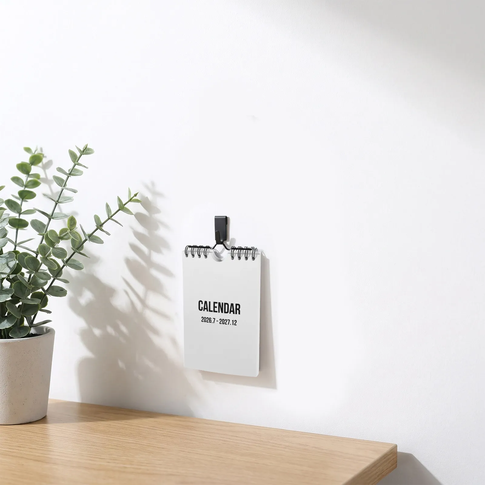 Small Wall Calendar 2026-2027 Artistic A6 Mini Desk Calendar Foldable Monthly Planner Notepad for Office Study Space