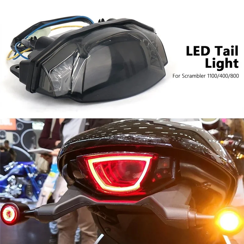 

Motorcycle Accessories For Ducati SCRAMBLER 400 800 Scrambler 1100 LED Rear Tail Light Brake Flashing Turn Signal Lamp