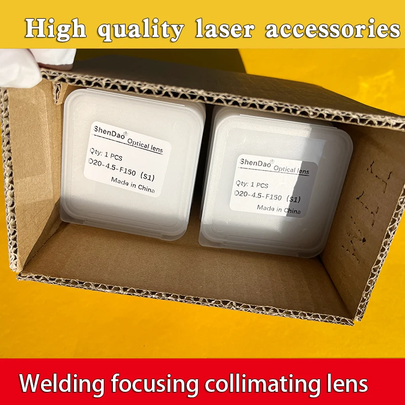 6 Stück Laser-Fokussierlinse Handgehaltene Schweiß-Fokussier- und Kollimationslinse D20 * 4.5-F150 3.0 F150 CQWY Modell Kollimierende Flachkonvexlinse – Detail 4