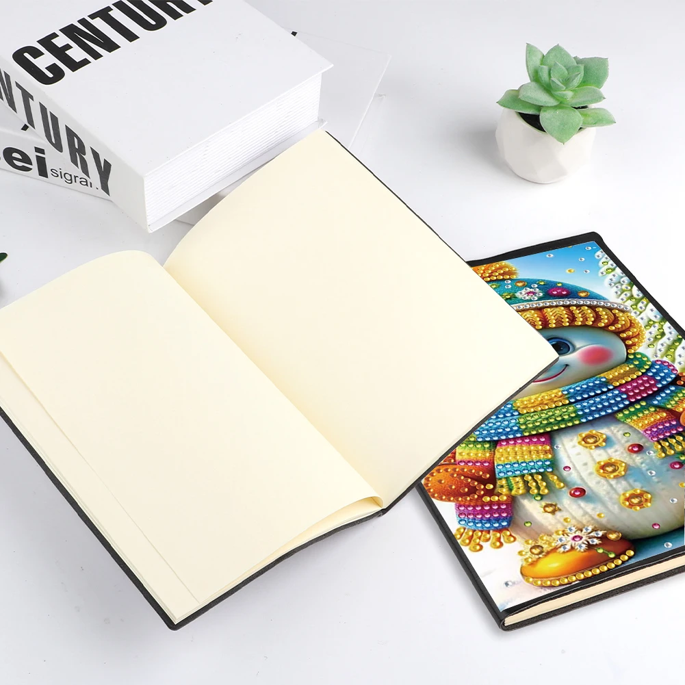 دفتر ملاحظات ماسي لرجل الثلج مقاس 50 صفحة مقاس A5 كهدية عيد ميلاد للبالغين في العطلات #1