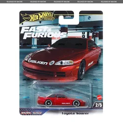 Genuine Hot Wheels Fast & Furious Premium Models Car Red Toyota Soarer Sport 1:64 Toys for Boys Metal Voiture Diecast Automobile