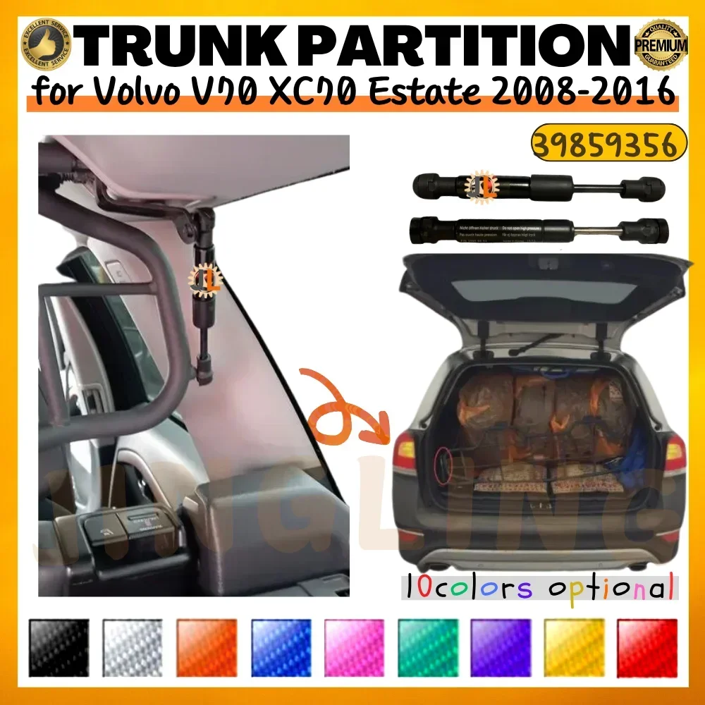 Qty(2) Trunk Partition Struts for Volvo V70 XC70 Estate 2008-2016 39859356 Grille Guard Barrier Mesh Gas Springs Lift Supports