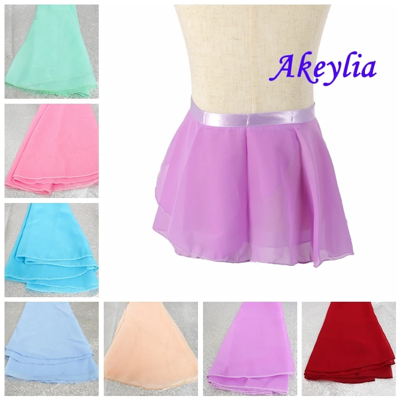 25Cm Kinderen Wrap Chiffon Ballet Rok Paars Chiffon Lint Vrouwen Ballerina Dance Wear Zwart Ballet Rok Oefenen 18 Kleuren