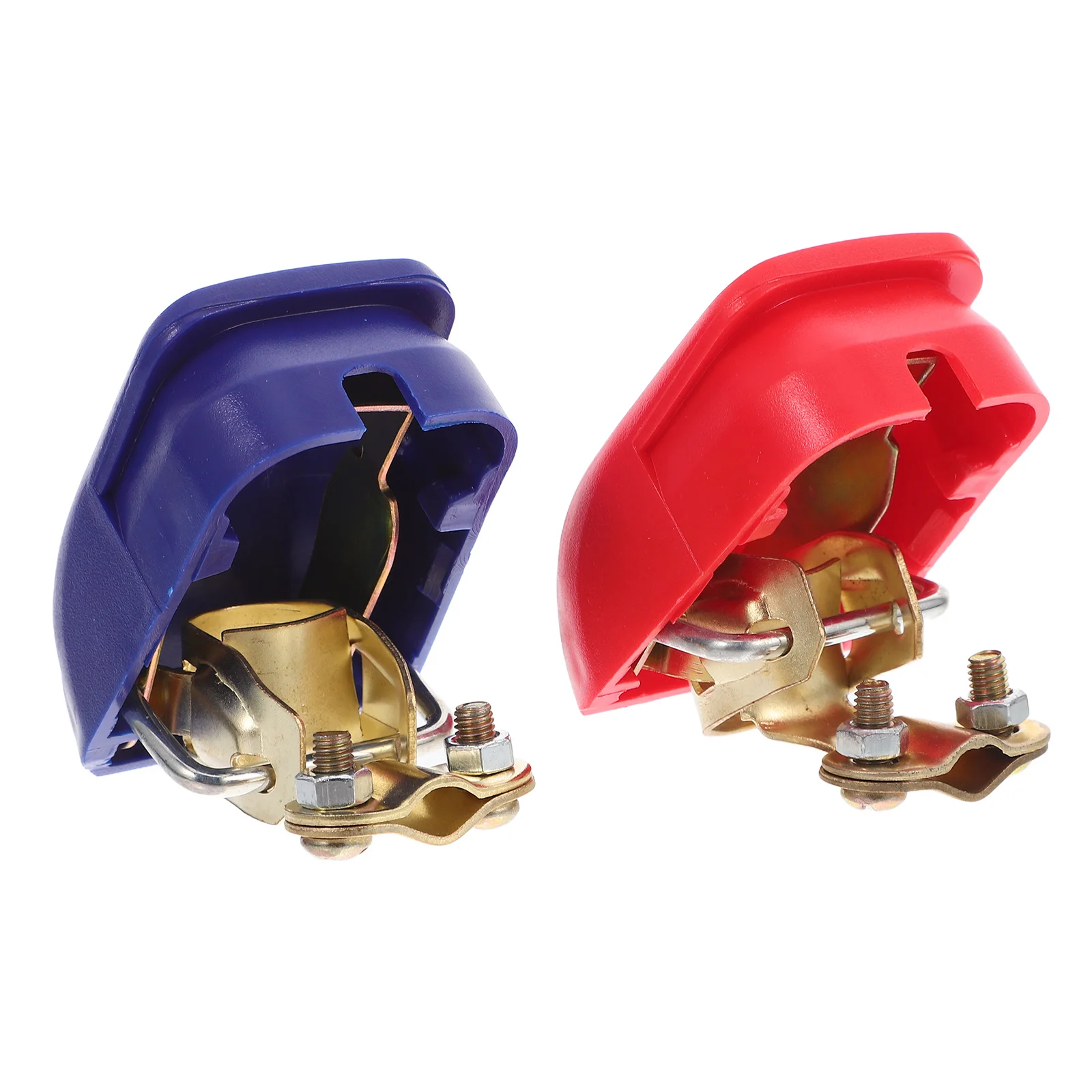 

2 pcs Terminal Clamps Set For Car Truck Rv Boat Pull-Up Quick Connector With Negative Positive Clips For Side Post