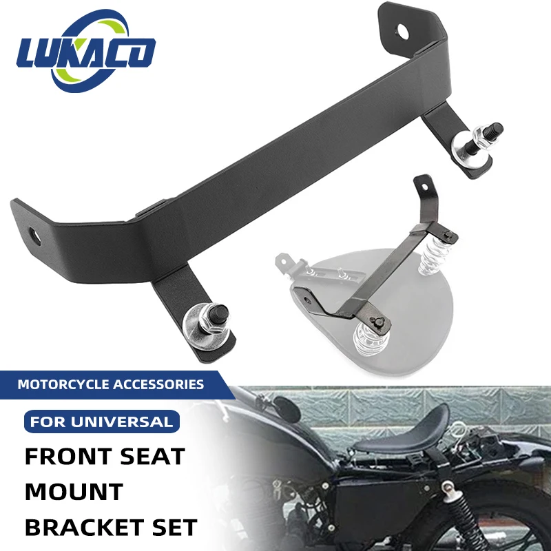 

Black Motorcycle Seat Base Plate Mount Bracket Solo Seat Mounting Kit Steel For Harley Sportster Bobber Honda Yamaha Suzuki