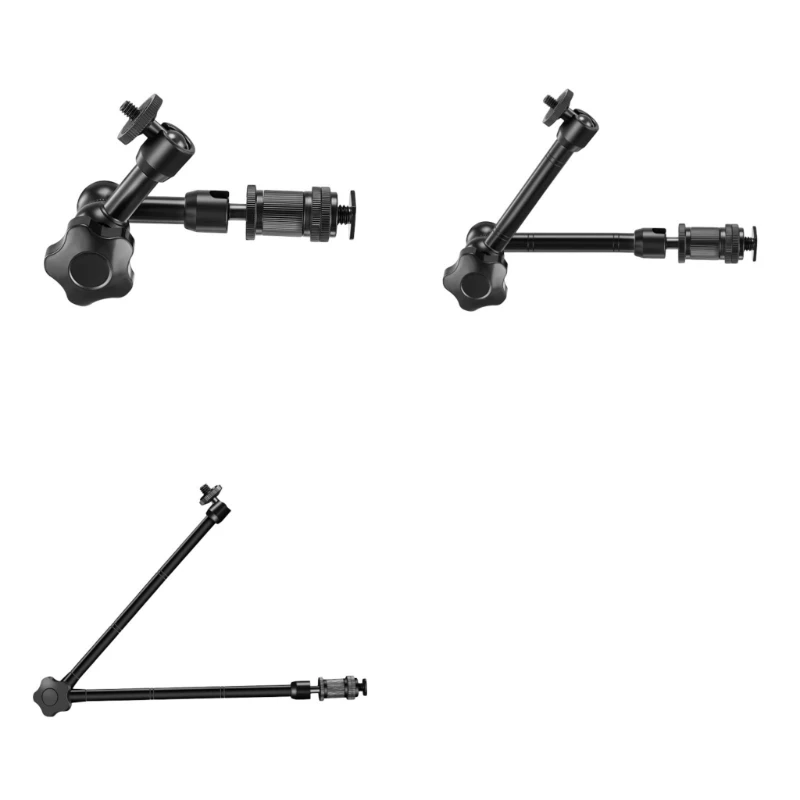 E1PB Camera Mount Extension Support with Metal Finish Ball Head Motion and Screw Mount Fit for Accessory Placement Work