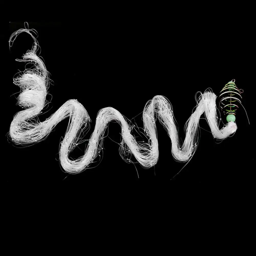 Spring Trap Fishing Net Luminous Bead Casting Fishnet Floating Throwing Fishing Explosion Hook Mesh Accessories