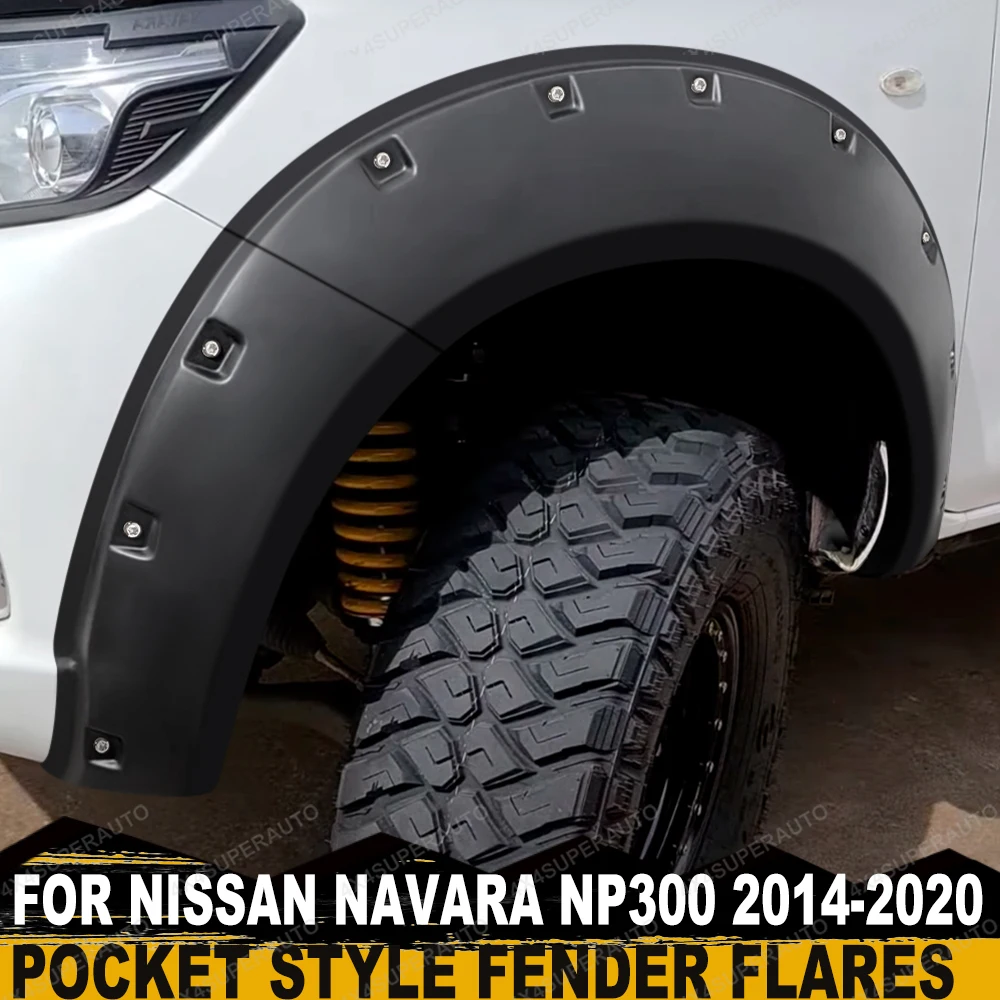 

Заклепки колесной арки, расширители крыльев для Nissan Navara D23 NP300 Frontier 4WD 2014-2017 2018 2019 2020, расширенные 40 мм автомобильные аксессуары