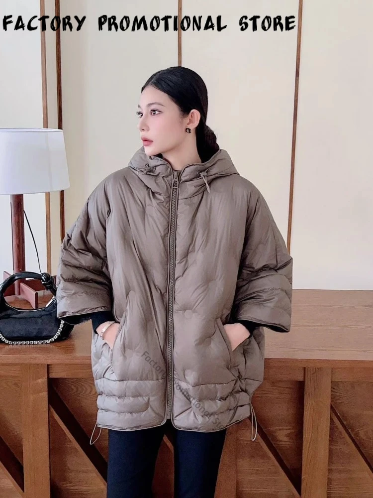 Women Short‑sleeved Jacket Warm Insulated Winter Down Coat Lightweight Down Padding Street Style Travel Daily Casual Outerwear