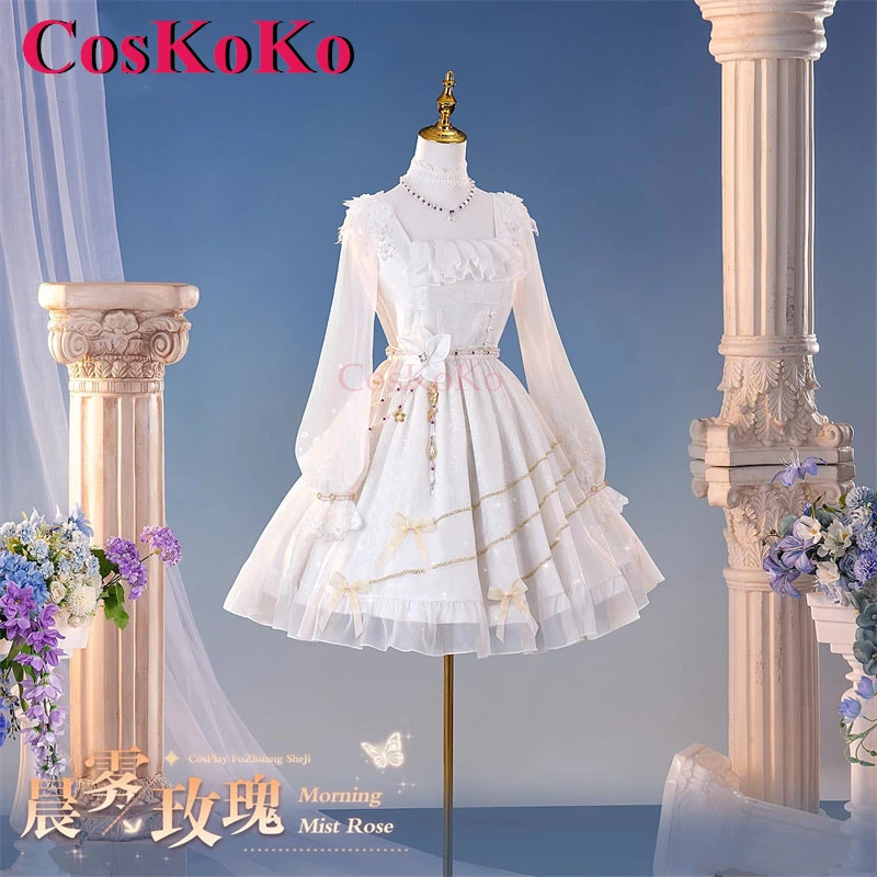 

CosKoKo Leading Lady Cosplay Costumes Game Love And Deepspace Morning Mist Rose Sweet Dress Halloween Party Role Play Clothing