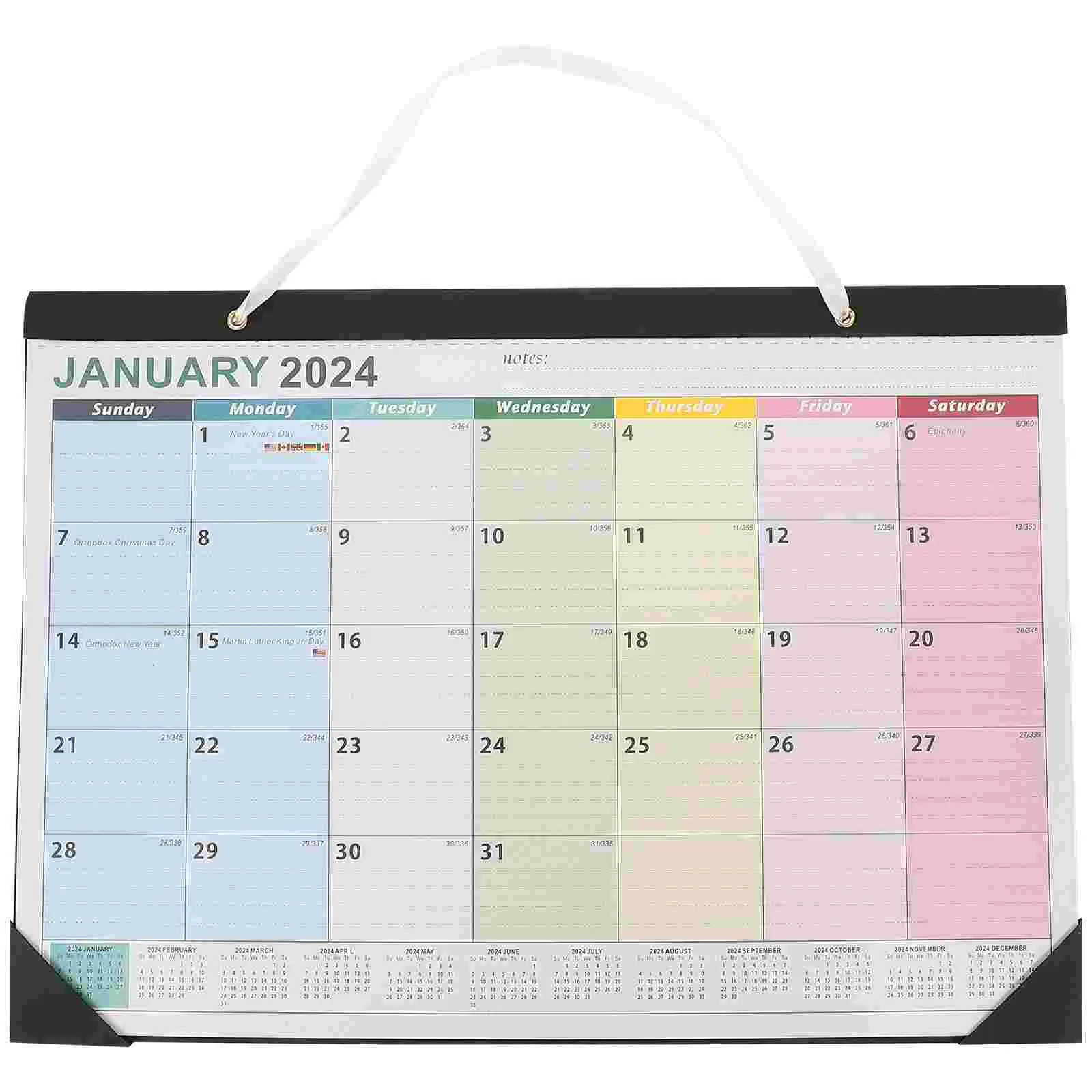 2024 Wall Calendar Sturdy Year 2023-2024 Home Small Household Monthly Whiteboard