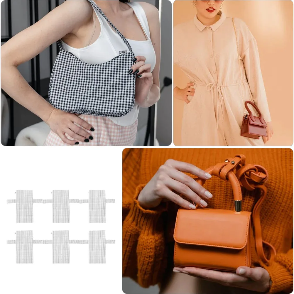 

6Pcs Bag DIY Woven Plates Plastic Grid Sheets for Handbag Knitting Crochet Embroidery Craft Projects Bag DIY Plate