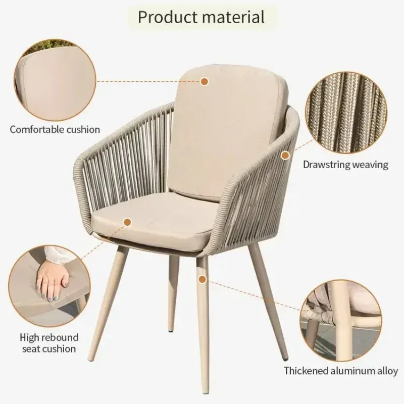 Hotel Villa Bistro Dining Restaurant Chair Rattan Wicker Stackable Chairs Outdoor Garden Furniture