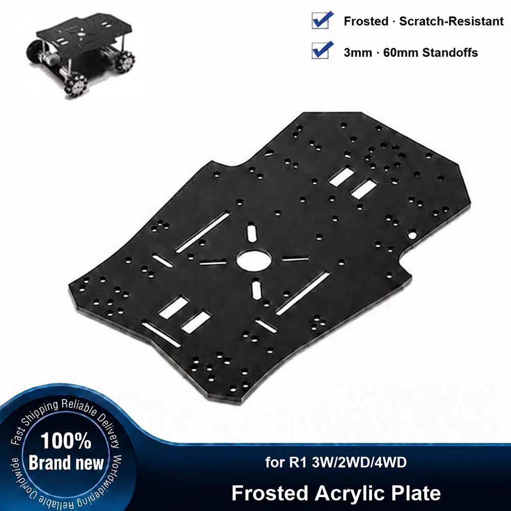 R1 Smart Car Chassis Bracket 3mm Acrylic Frame Upper Plate Motor Chassis for DIY Robot Development Supports Multi-layer Stacking