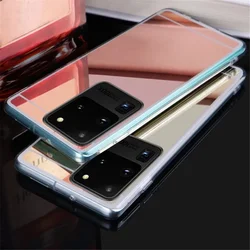 Makeup Mirror Bling Soft Silicone Case for Samsung Galaxy S24 Ultra S23 FE S22 S10 S9 Plus Note 20 10 Plus TPU Cover