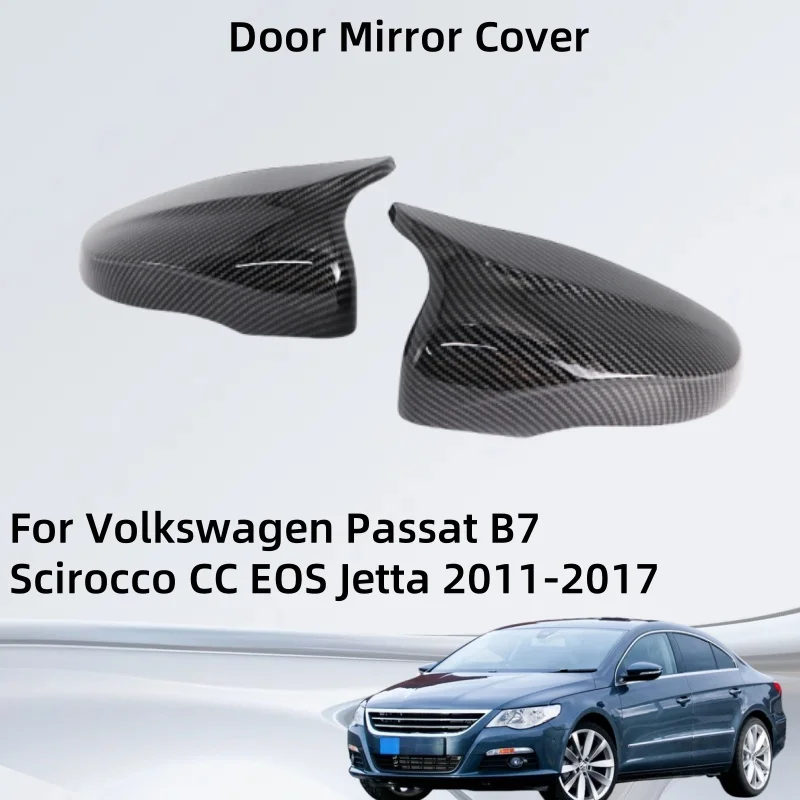 

Car Accessories Door Mirror Cover For Volkswagen Passat B7 Scirocco CC EOS Jetta 2011-2017 Rearview Replace Housing