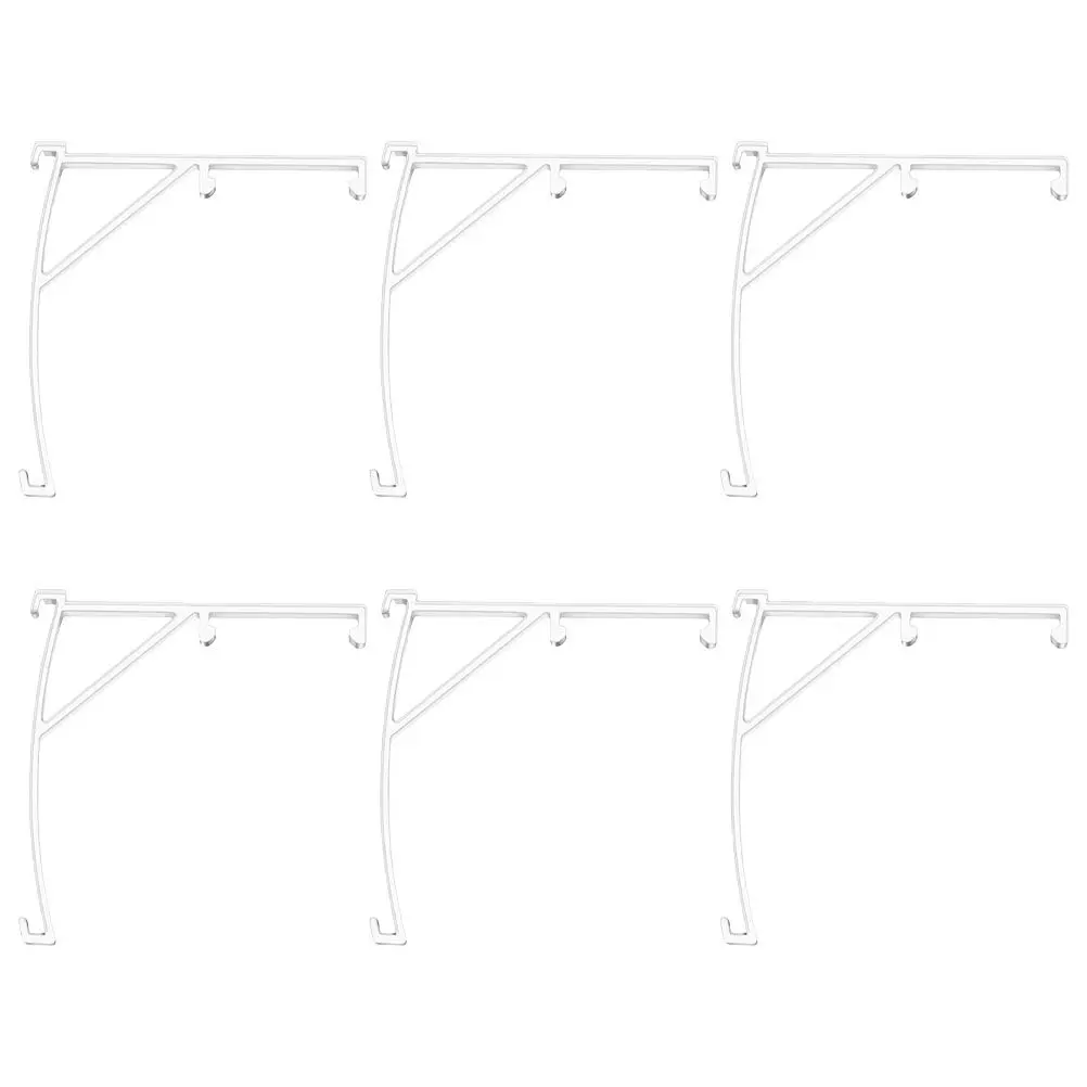 6Pcs Plastic Window Blind Clips Replacement Vertical Blind Bracket Clips Transparent Valance Parts Hidden Installation