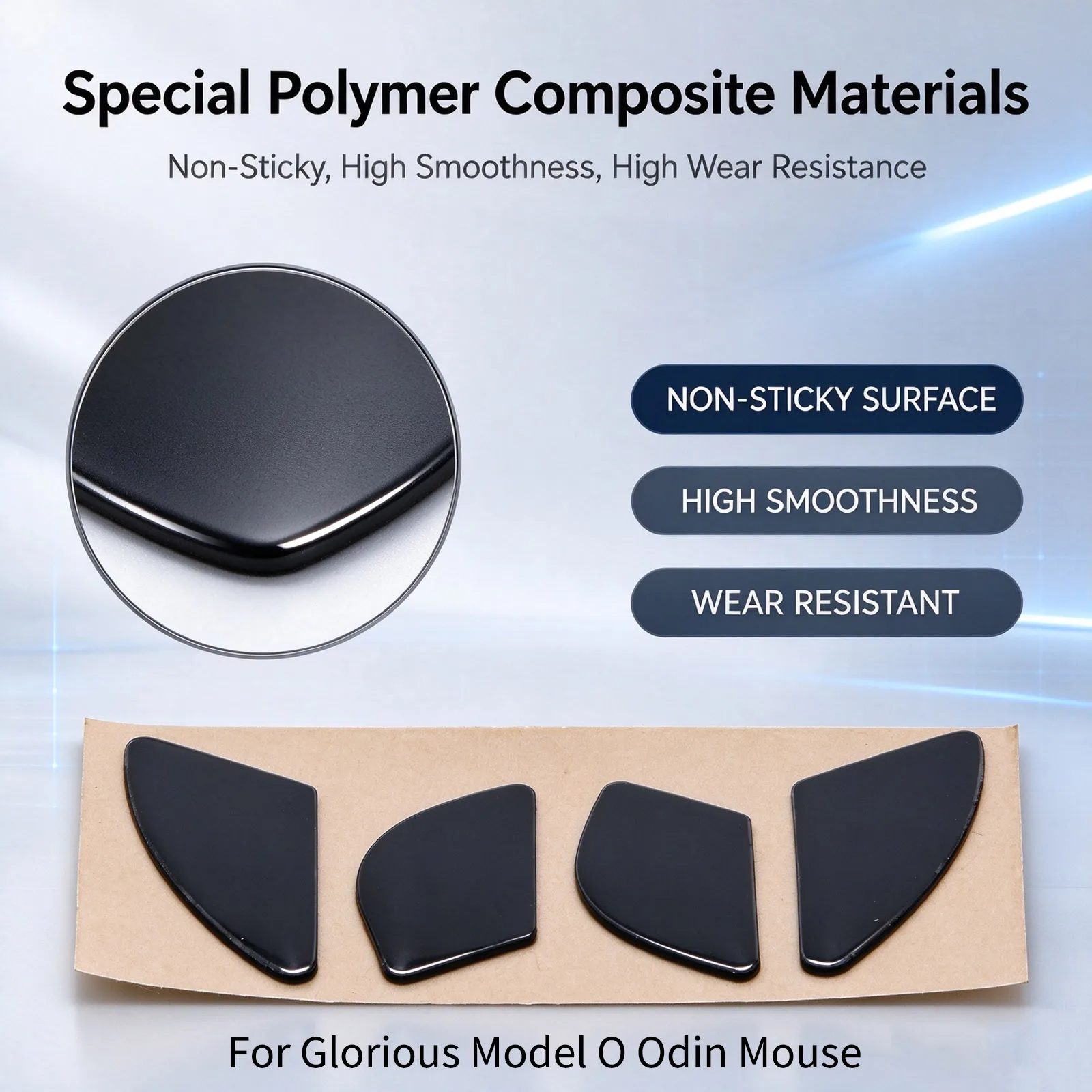 1/2/5 Set 0.6mm Thickness Mouse Skate Smoothness Feet Pad Sticker Replacement Part For Glorious Model O Odin Mouse