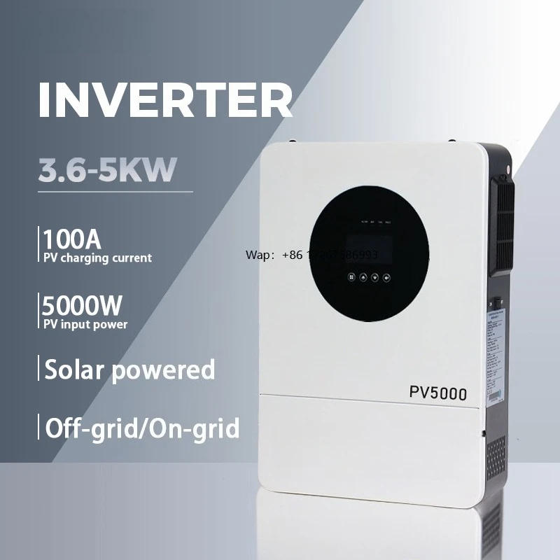 

3.6kw 5kw 48v Dc 220/230v AC pure sine wave solar inverter Dual on/off grid solar hybrid inverter
