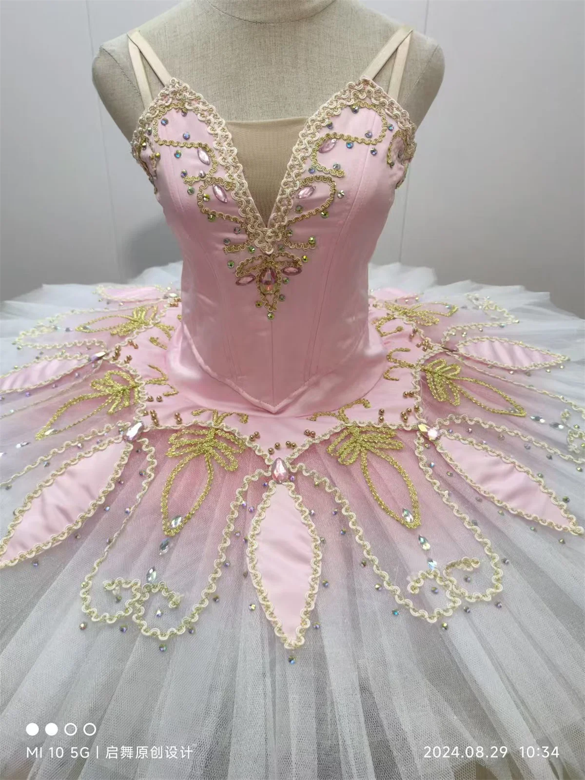 Professional Ballet Corset Pancake Ballerina Girl Professional ballet performance costumVariations of the ballet 