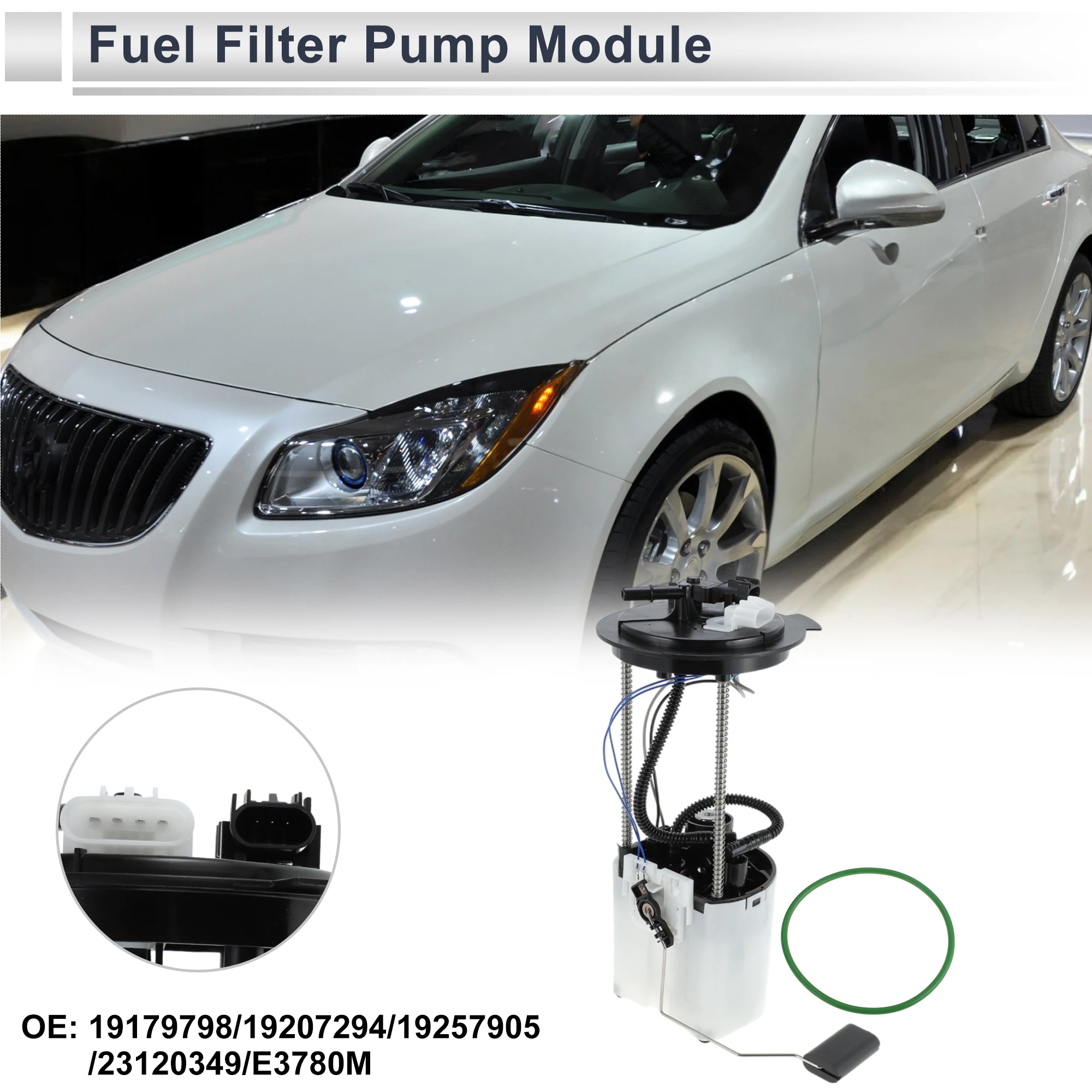 X Autohaux Auto Electric Fuel Pump Assembly for Buick Lucerne 2009 2010 2011 V6 3.9L Flex Fuel Filter Pump Module No.23120349