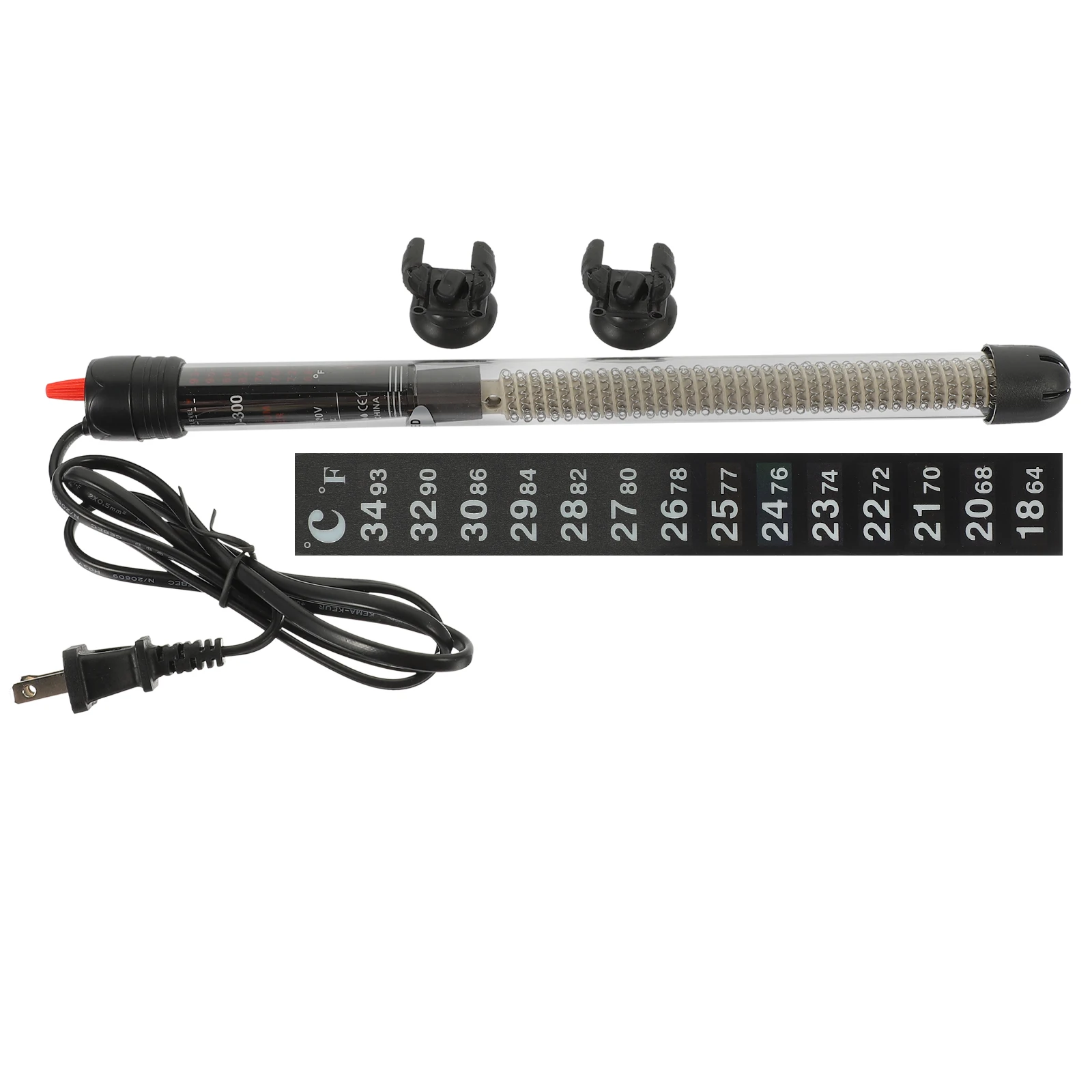 

2pc Heating Rod Temperature Control Kit 300W Submersible Aquarium Heater For Freshwater Saltwater Tank Thermostat Auto