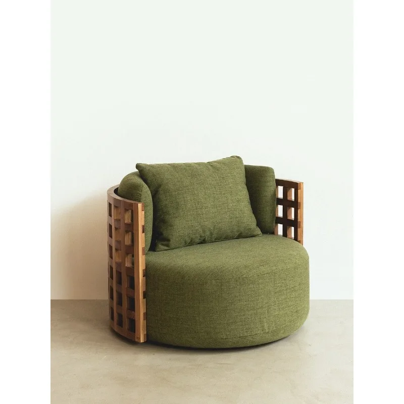 

Italian minimalist solid wood sofa chair designer new living room B & B hotel single chair reception negotiation leisure chair