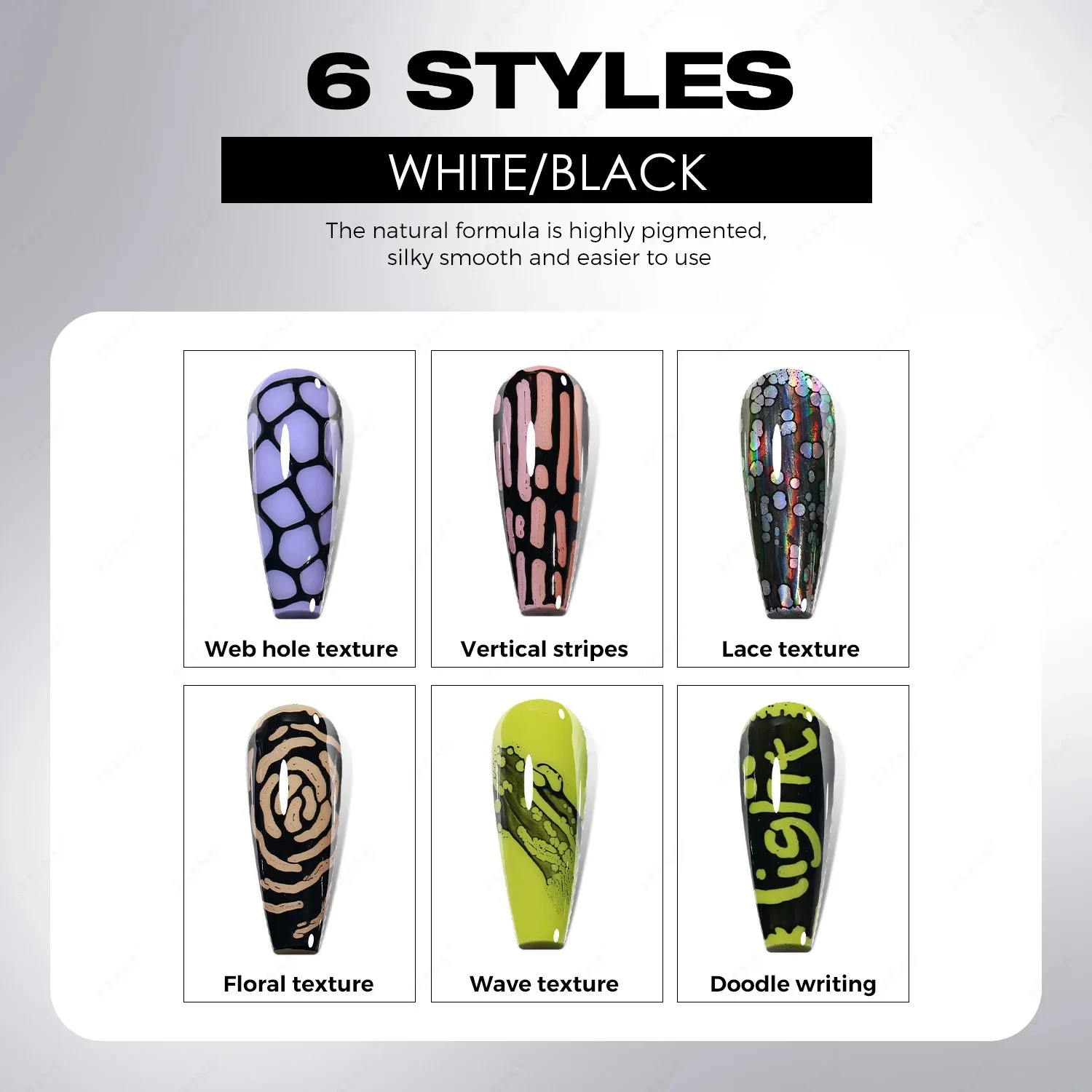 JTING 1pc nail gel uv Semi-permanent varnish Poking Gel Polish White Black Color with Poking base coat Gel Nail Polish