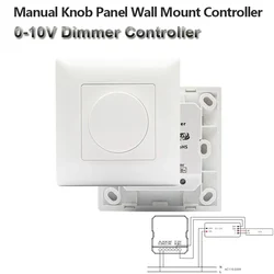 0-10V LED Dimmer  Module 220V 230V AC Relay Output Knob Panel Wall Mount Dimmer Switch 1 Channel Dimming Rotary Panel max.3A