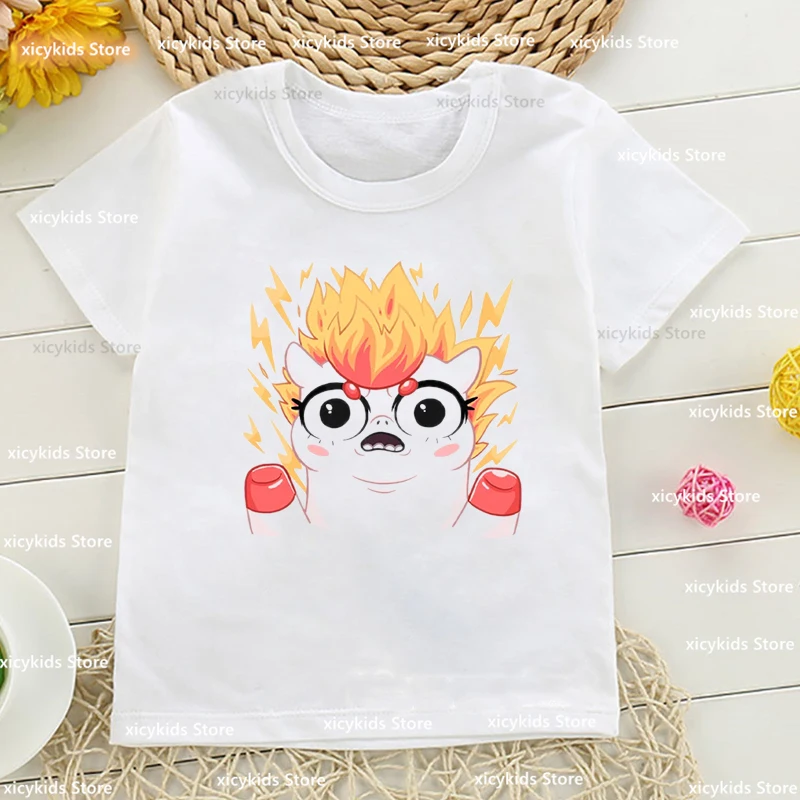 New Arrivals girls tshirt Funny Chonky Pony Animal Print young children tshirt Cute Boys Clothing  Fashion Children's  2 to 12th