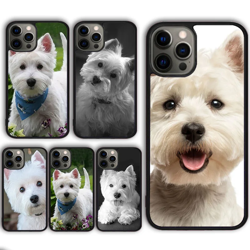 West Highland Terrier Phone Case Cover for iPhone 16 15 SE2020 13 14 11 12 Mini Pro Max 6 7 8 Plus  coque fundas Shell