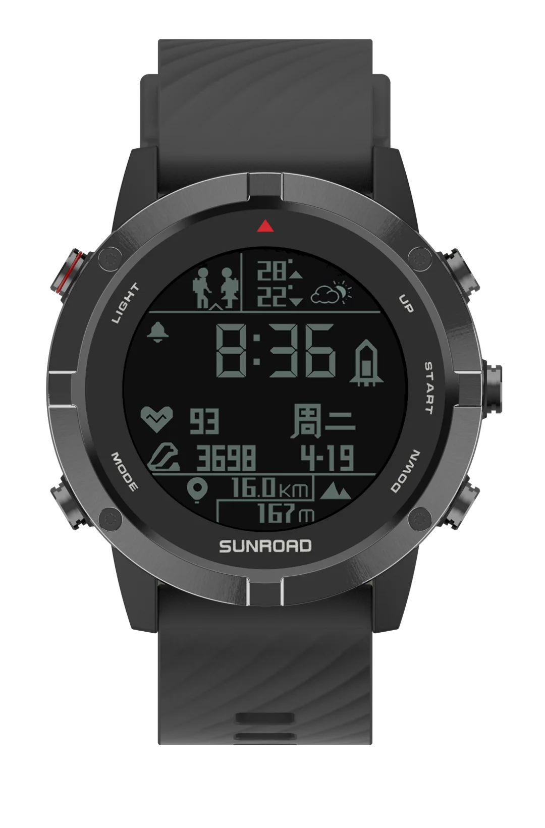 SUNROAD New FR934 GPS Outdoor Compass Watch Cross-country Riding Mountaineering Track Hard APP Download Play store For Andriod