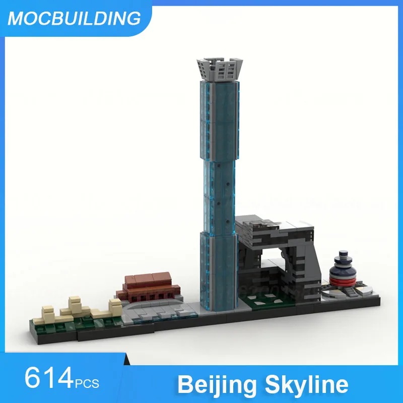 MOC klocki pekin Skyline Architecture Model do samodzielnego montażu cegieł edukacyjna kolekcja kreatywne zabawki świąteczny prezent 614 szt