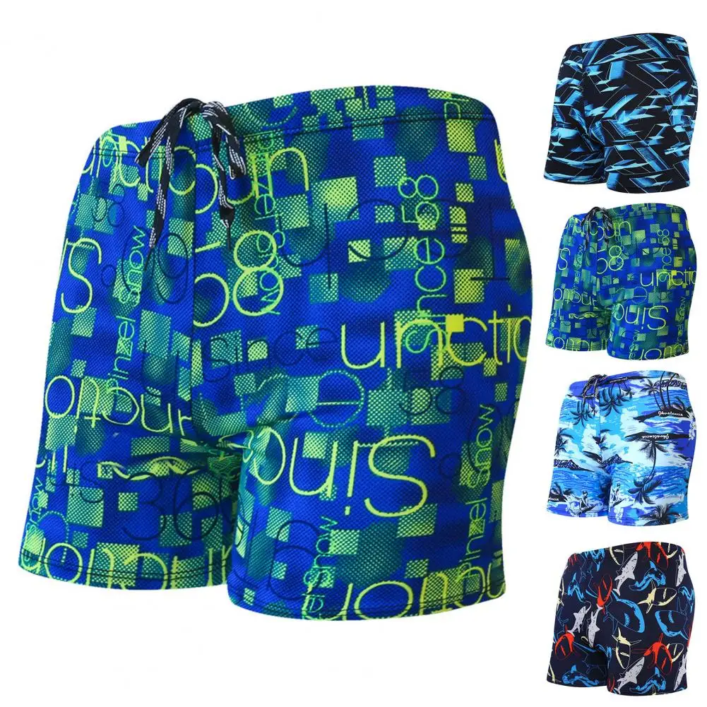 Terrific Swimming Trunks All Match Summer Trunks Colorful Sharp Printing Swimming Shorts  Print