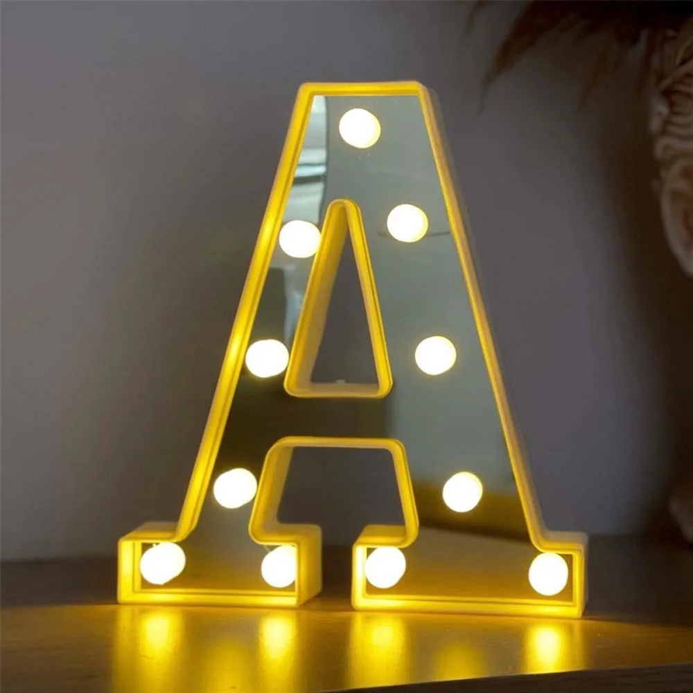 Decorative Led Illuminated 3d Letter A Big Size Organization Birthday, Marriage Proposal, Celebration