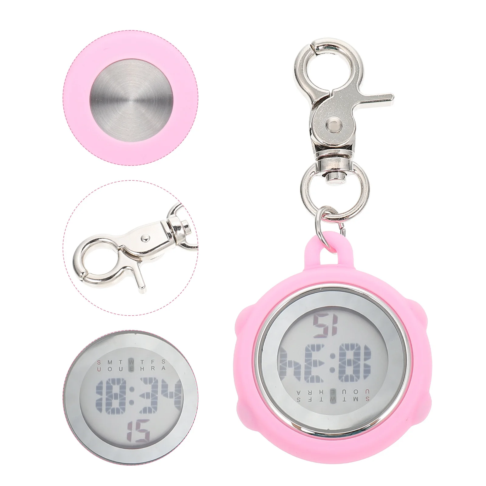 Nurse Watch Clip on Digital Display Fob Watch Smooth Shape Long Term Use Ideal for Students and Doctors Fashionable Gift
