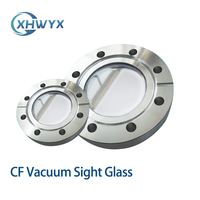 CF16 CF25 CF35 CF50 CF63 CF100 high vacuum flange sight glass observation window, high borosilicate glass, quartz glass