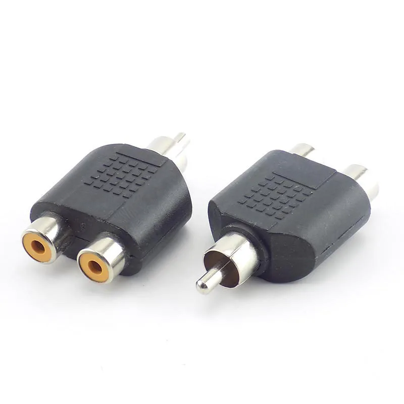 5x RCA męski do 2 RCA Adapter żeński AV Audio przewód Plug złącze konwertera w linii dla bezpieczeństwa kamera telewizji przemysłowej H10