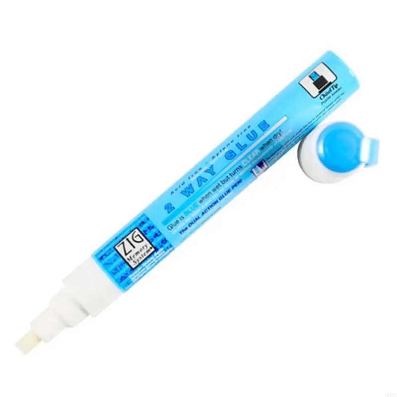 W89C 2 in 1接着剤スクイーズペンDIYクラフト接着剤スティックペンスクラップブッキングカードのためのポータブルホームスクールオフィスプロジェクト