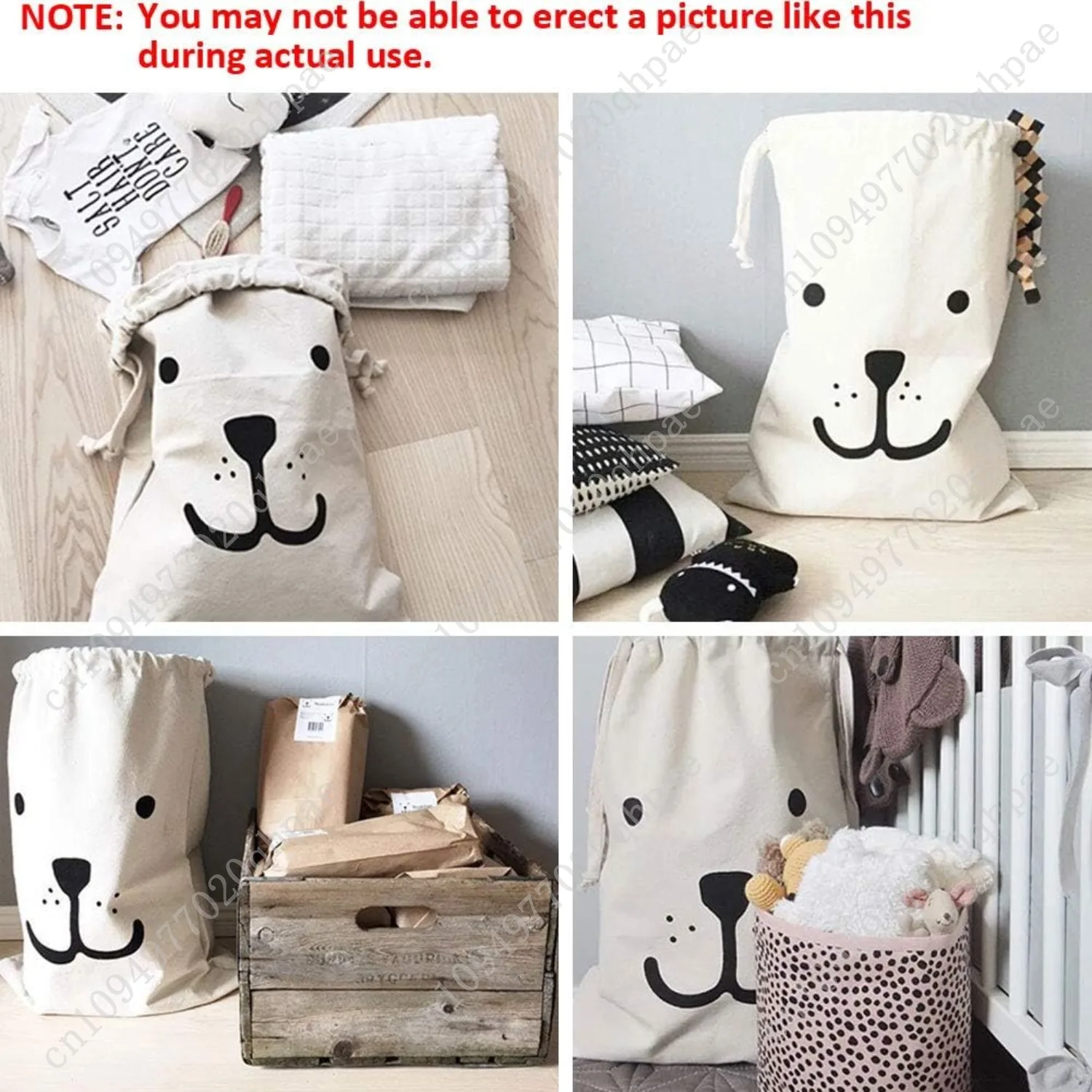 Lependor crianças brinquedo lona duffle armazenamento transportar cesta resistente saco de lavanderia reutilizável parede delicada com cordão bolsa cristo