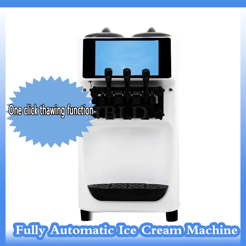 Super Silent Dual System Ice Cream Machine Three Flavors Of Frozen Yogurt Machine