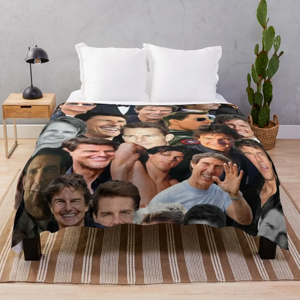 

tom cruise photo collage Throw Blanket Extra Large Throw Shaggy Soft Big Quilt Blankets