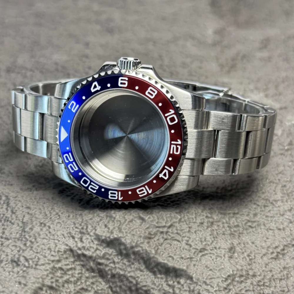40mm 200m Wasserdichtes NH34 NH35 NH36 Uhrengehäuse Zubehör für Oyster Band SUB Uhrmacher 120-Klick BGW9 Blaue Lume Lünette – Detail 7