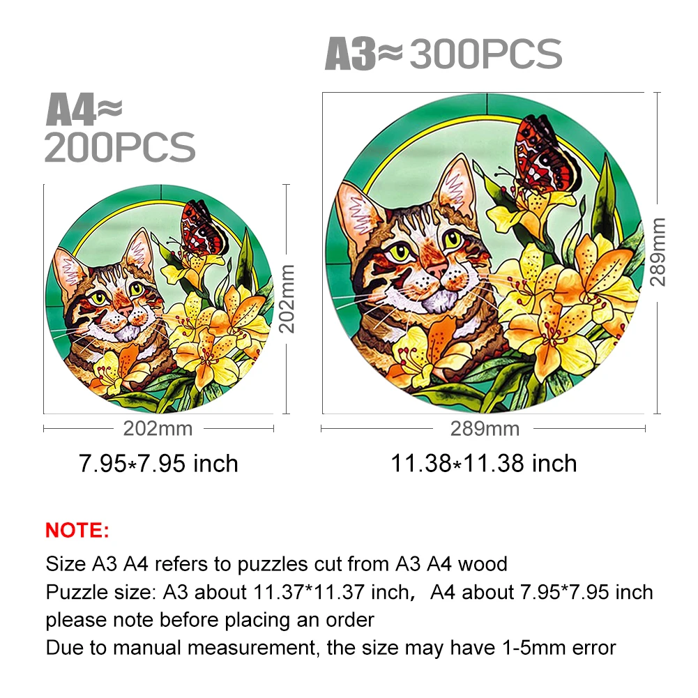 Mysteriöse niedliche Tiere Holz puzzle für Erwachsene Holzhandwerk bunte und runde Form Tier puzzle Holz Bastel spielzeug für Kinder